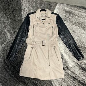 Moto trench coat in size SM